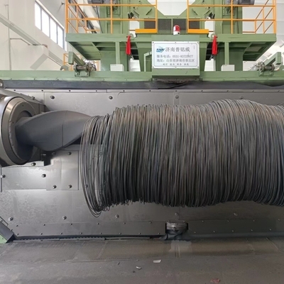 Double Station Round Wire Shot Blasting Machine with Five Star Service and 6.6*5.5*6m
