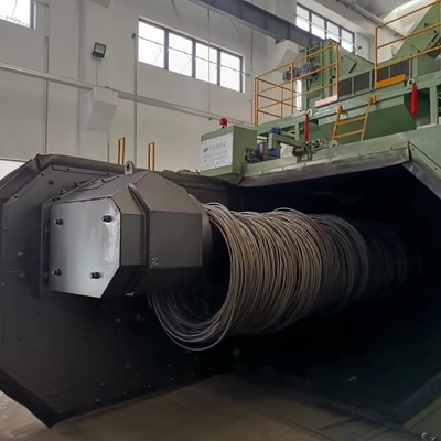 Double Station Round Wire Shot Blasting Machine with Five Star Service and 6.6*5.5*6m