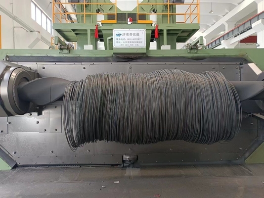 Shot Blasting Machine PMW-4350 for Round Wire Rod Customization in Screw Industry