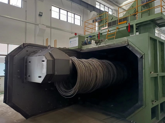 Shot Blasting Machine PMW-4350 for Round Wire Rod Customization in Screw Industry