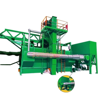 High Cleanliness Single Station Wire Rod Coil Shot Blasting Machine With Automatic Control