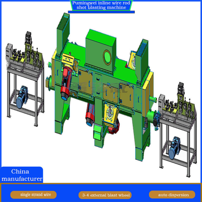 Online Continuous Wire Rod Shot Blasting Machine with Frequency Control Automation