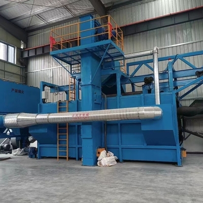 Electric Single Station Blue Full Coil Wire Shot Blasting Machine for and Energy Saving