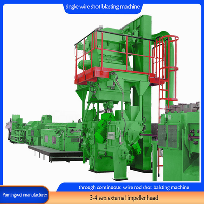 Descaling Wire Rod with Automation Automatic Inline Continuous Shot Blasting Machine