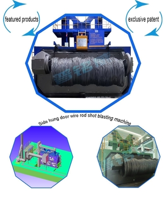Single Mandrel Wire Rod Coil Shot Blasting Machine with After-sales Service