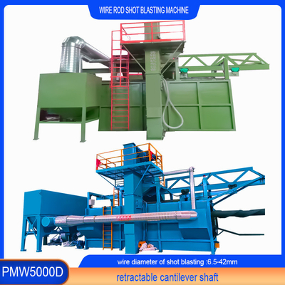 6m Continuous Wire Rod Shot Blasting Machine for Single Mandrel Customizable Design
