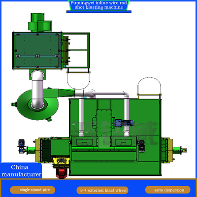 Customized Inline Continuous Wire Rod Shot Blasting Machine for Rust Cleaning Equipment