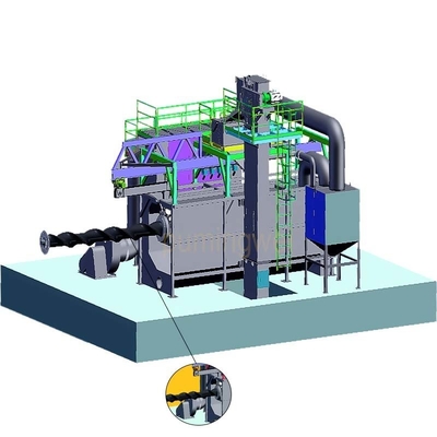 High Cleanliness Single Station Removable Mandrel Blast Wire Rod Shot Blasting Machine