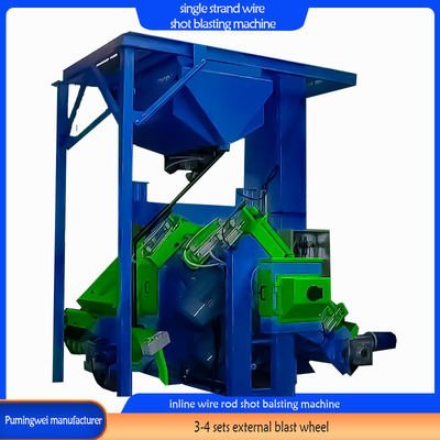 Adjustable Speed Single Strand Wire Online Shot Blasting Machine for Customized Needs