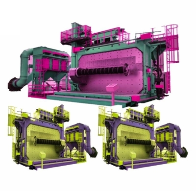 Stainless Steel Wire Rod Coil Shot Blasting Machine Artificial Control Horizontal Layout