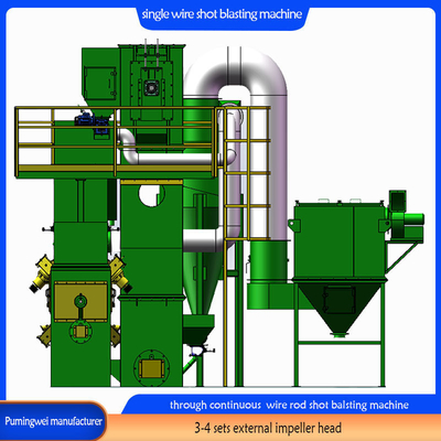 Rust Removal Level S2.5-3.0 Continuous Wire Stock Shot Blasting Machine for Spring Steels