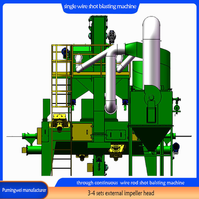 Electric Single Wire Through Type Shot Blasting Machine for Rust Cleaning Equipment