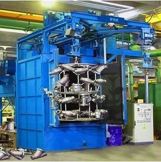 Continuous Pass Through Overhead Chain Conveyor Shot Blasting Machine for Small Objects