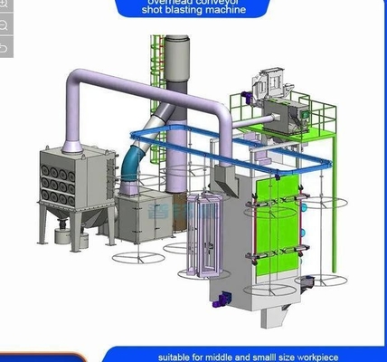 High Cleanliness Catenary-Through Abrator for Overhead Chain Conveyor Shot Blasting