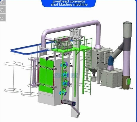 High Cleanliness Catenary-Through Abrator for Overhead Chain Conveyor Shot Blasting