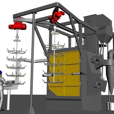 Automobile Parts Rust Removal Hanging Shot Blasting Machine with Advanced Technology