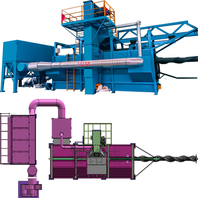 Retractable Mobile Mandrel Wire Rod Coil Shot Blasting Machine for Blasting Processes