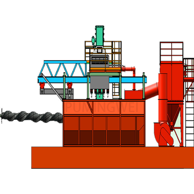 Customized Pumingwei Wire Rod Coil Shot Blasting Machine with Wire Range From 6.5-42mm
