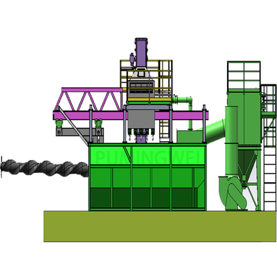 Customized PLC Mobile Mandrel Wire Rod Coil Shot Blasting Machine For Your Requirement