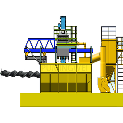 Customized PLC Mobile Mandrel Wire Rod Coil Shot Blasting Machine For Your Requirement