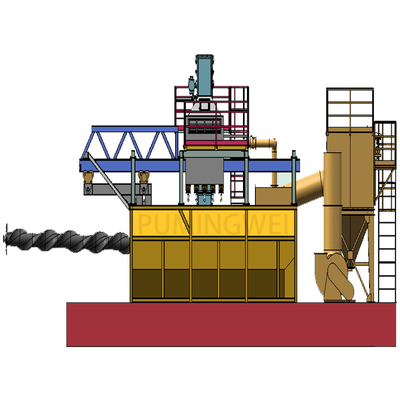 High Production Efficiency Wire Rod Shot Blasting Machine with 5m Cantilever Mandrel