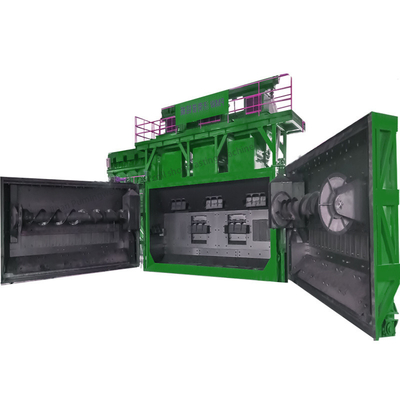 16.8*12.4*5.8m Double Support Points Wire Rod Coil Shot Blasting Machine with Mandrel