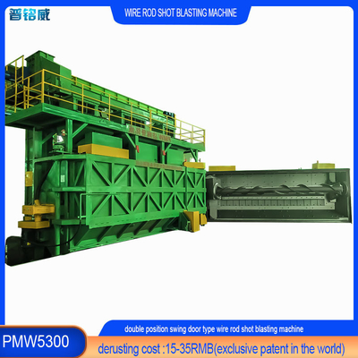 Wire Surface Derusting Pumingwei 3D Blast Wheels Layout Automatic Shot Blasting Machine