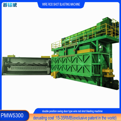Wire Surface Derusting Pumingwei 3D Blast Wheels Layout Automatic Shot Blasting Machine