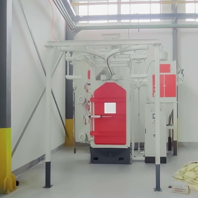 Q37 Series Overhead Hanger Hook Type Shot Blasting Machine for Cleaning Blue Colors