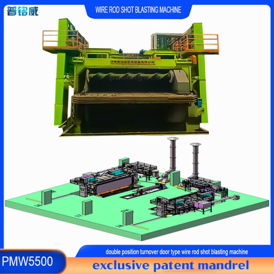PMW5500 Wire Rod Coil Shot Blasting Machine with Advanced Mandrel and Structure Design