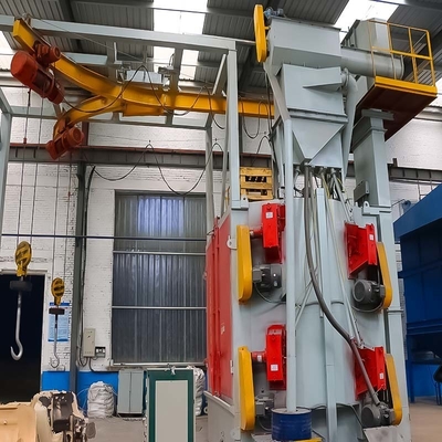 High Cleaning Overhead Hanger Hook Shot Blasting Machine for Custom Sizes and Options