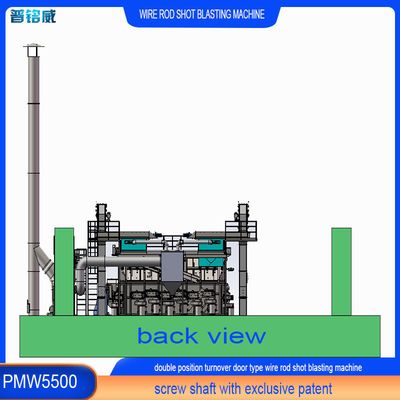 5500 mm Mandrill Pumingwei Wire Rod Coil Shot Blasting Machine and Automatic Function