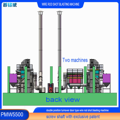 12.5*5.5*6.4m Wire Rod Coil Shot Blasting Machine with One Year After-sales Service