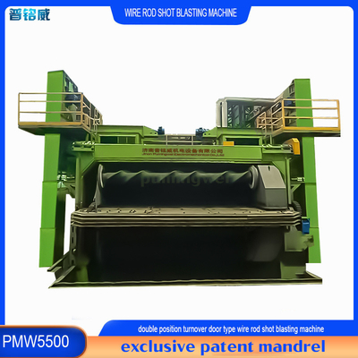 High Cleanliness Up and Down Rotating Door Customized Wire Rod Coil Shot Blasting Machine
