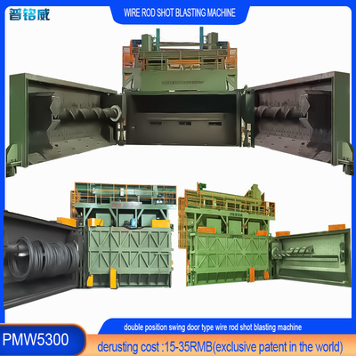 Wire Rod Coil Shot Blasting Cleaning Machine with Alternative Operation Customization