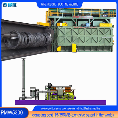 Customized Wire Rods Rust Removal Shot Blasting Machine for and Wire Surface Derusting
