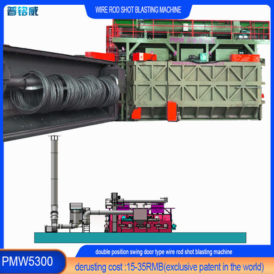 Customized Wire Rods Rust Removal Shot Blasting Machine for and Wire Surface Derusting