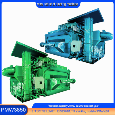 Rust Proof Frequency Control Wire Rod Coil Shot Blasting Machine PMW3850 10-20 R/Min