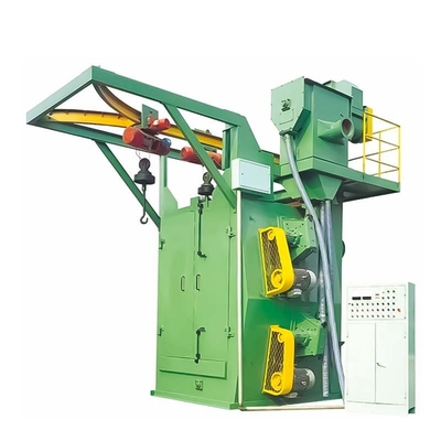 Derusting with Q37 Series Spinner Single or Double Hanger Hook Shot Blasting Machine
