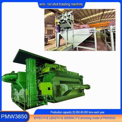 Electric Metal Wire Rod Coils Descaling Shot Blasting Machine PMW 5500 Update Version