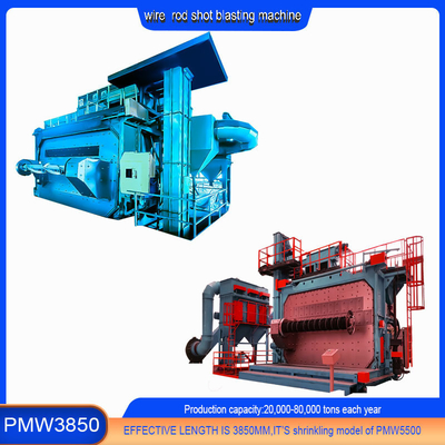 Electric Metal Wire Rod Coils Descaling Shot Blasting Machine PMW 5500 Update Version