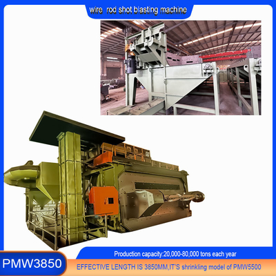 High Cleanliness Three Colors Blast Wheel Wire Rod Coil Shot Blasting Machine for Cleaning