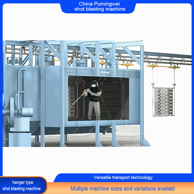 Pass Through Monorail Hanger Shot Blasting Machine with Mumu After-sales Service
