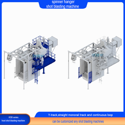 Customization Hook Overhead Rail Type Shot Blasting Cleaning Machine for Rust Removal