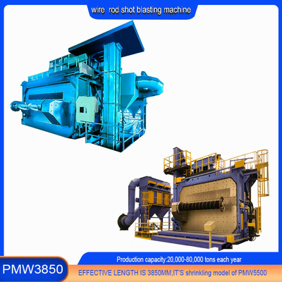 30kw/Set Professional Wire Metal Surface Shot Peening Wire Rod Coil Shot Blasting Machine