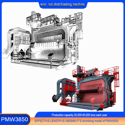 30kw/Set Professional Wire Metal Surface Shot Peening Wire Rod Coil Shot Blasting Machine