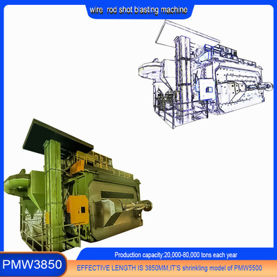 30kw/Set Professional Wire Metal Surface Shot Peening Wire Rod Coil Shot Blasting Machine