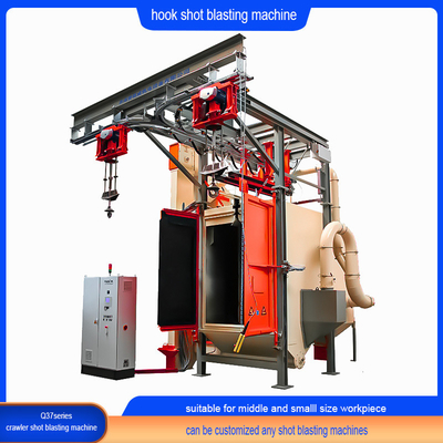 Max Hanger Load 4536 Kg Spinner Hanger Hook Type Shot Blasting Machine with Derusting