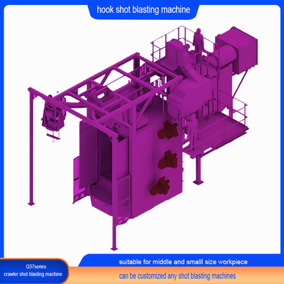 Novel Blast Wheels Q328E Hook Type Shot Blasting Machine with Automatic Function