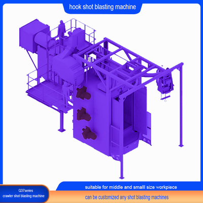 Novel Blast Wheels Q328E Hook Type Shot Blasting Machine with Automatic Function